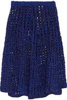 Thumbnail for your product : Proenza Schouler Two-Tone Open-Knit Skirt