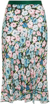 Thumbnail for your product : Marc Jacobs Gathered floral-print silk-satin midi skirt