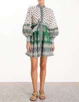 Thumbnail for your product : Zimmermann Amari Emerald Buttoned Dress