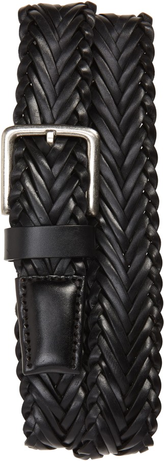 cole haan braided leather belt