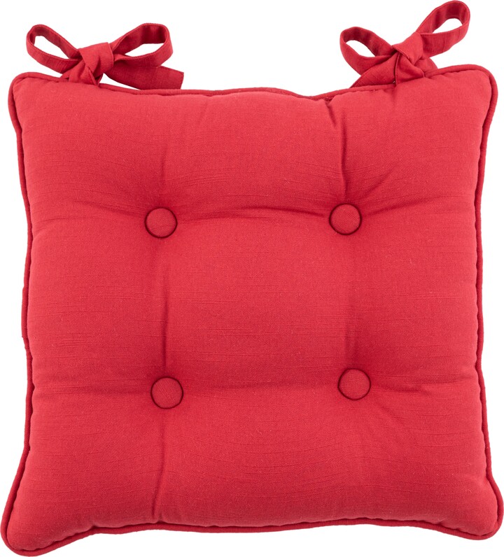 Dunelm Isabelle Seat Pad Red ShopStyle Indoor Cushions