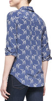 Thumbnail for your product : Equipment Slim Signature Printed Silk Blouse