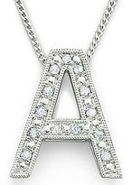 Thumbnail for your product : JCPenney Diamond Initial Pendant 1/10 CT. T.W. Silver