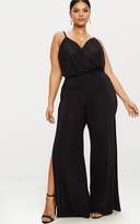 Thumbnail for your product : PrettyLittleThing Plus Black Mesh Wrap Bodysuit