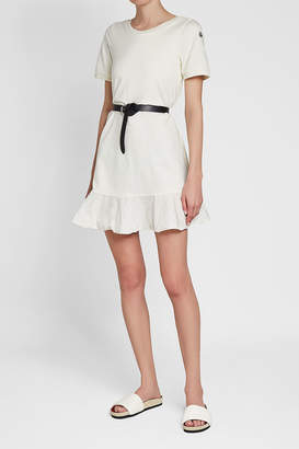 Moncler Cotton Dress with Self-Tie Fastening