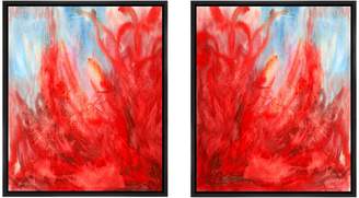 PTM Images Red Splash (Framed Giclee) (Set of 2)