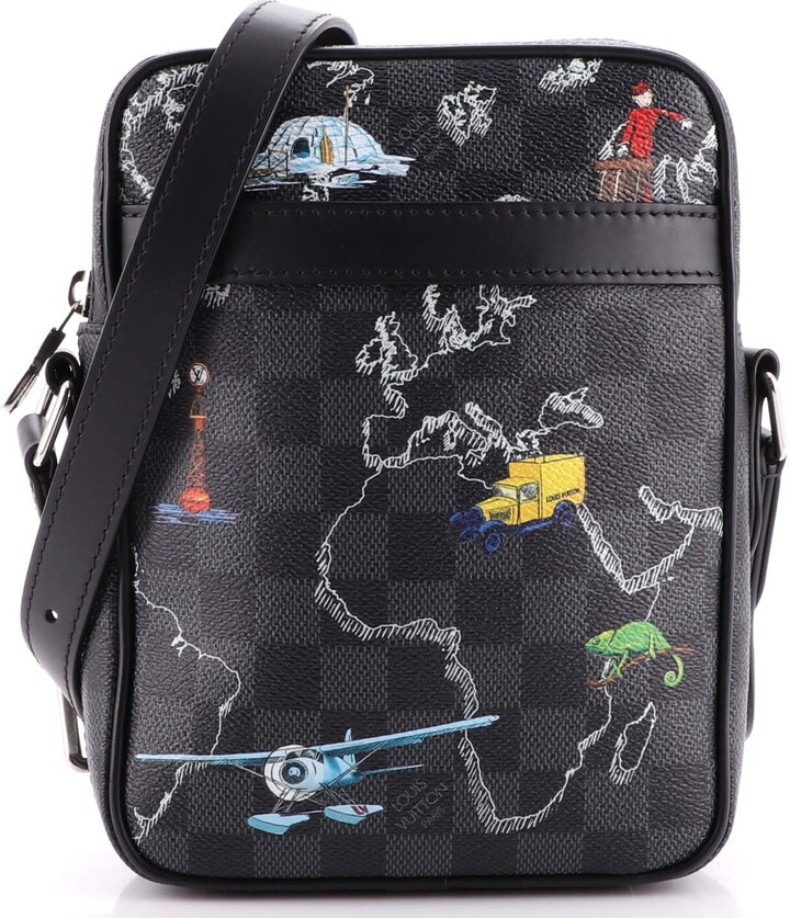 Louis Vuitton Danube Slim Bag Limited Edition Renaissance Map Damier  Graphite PM - ShopStyle