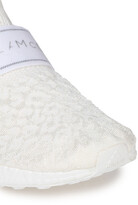 Thumbnail for your product : adidas by Stella McCartney Monogram-trimmed Jacquard-knit Slip-on Sneakers