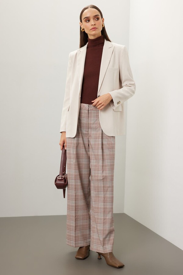 Scotch & Soda Rose Pleated Pants Cream-print