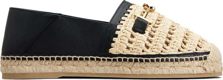 Tod's Woven-Raffia Leather Espadrilles
