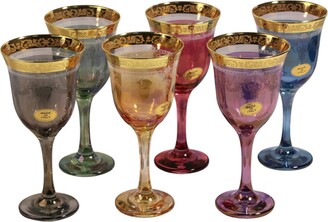 Lorren Home Trends Wine Goblets Multicolor- Set of 6