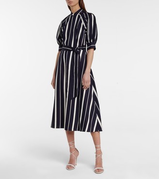 Polo Ralph Lauren Striped silk midi shirt dress
