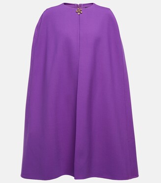 Embellished cape minidress