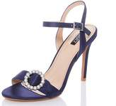 Thumbnail for your product : Quiz Navy Satin Jewel Buckle Sandals