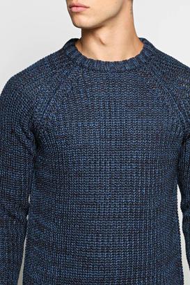 boohoo Heavy Knitted Mixed Colour Jumper