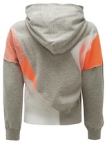 Thumbnail for your product : Junya Watanabe Graphic-jacquard Hooded Cotton-blend Sweatshirt - Grey Multi