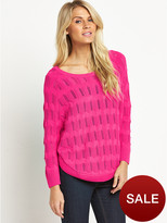 Thumbnail for your product : South Curved Hem Pointelle Jumper
