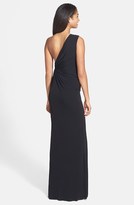 Thumbnail for your product : Laundry by Shelli Segal Embellished One-Shoulder Jersey Gown