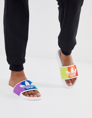 adidas pride adilette sliders - ShopStyle Sandals