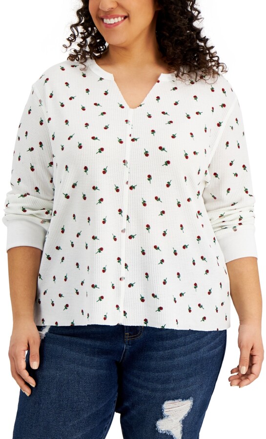 plus size thermal tops