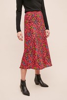 Thumbnail for your product : Jessica Russel Flint Anthropologie x JRF Mixed-Print Satin Bias Skirt