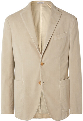 Boglioli Sand K-Jacket Unstructured Cotton-Blend Corduroy Suit Jacket