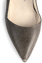Thumbnail for your product : Alice + Olivia Dina Glitter Lizard-Embossed Leather Point Toe Pumps