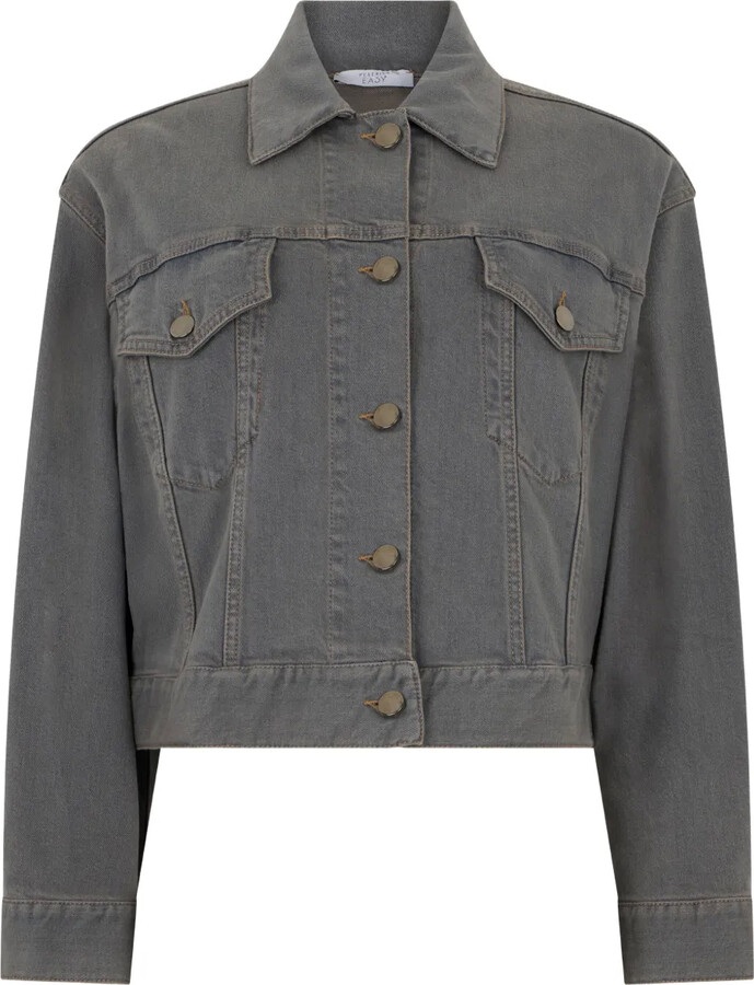 Peserico Cropped Denim Jacket