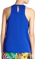 Thumbnail for your product : Milly Stretch-Silk Keyhole Tank Top