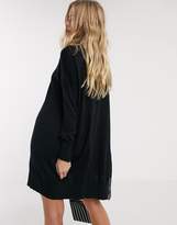 Thumbnail for your product : AllSaints paola jumper mini dress with lace trim