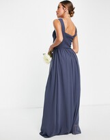 Thumbnail for your product : Little Mistress Bridesmaid embellishment sweetheart maxi dress in gunmetal