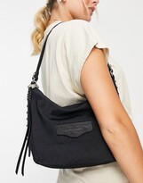 Thumbnail for your product : Rebecca Minkoff top handle side detail shoulder bag in black