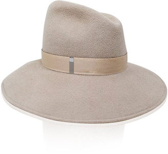 Gigi Burris Millinery Drake Rabbit Felt Wide-Brim Fedora Hat