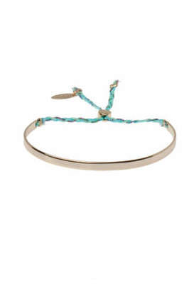Topshop Womens **Metal and Thread Tie Bangle by Orelia - Gold