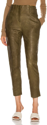 veronica beard faxon leather pants