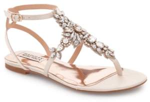 Badgley Mischka 'Cara' Crystal Embellished Flat Sandal