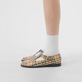 Thumbnail for your product : Burberry Vintage Check Leather T-bar Shoes