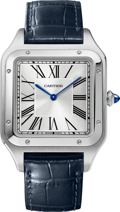 Cartier Stainless Steel And Rose Gold Santos-Dumont Watch 47Mm