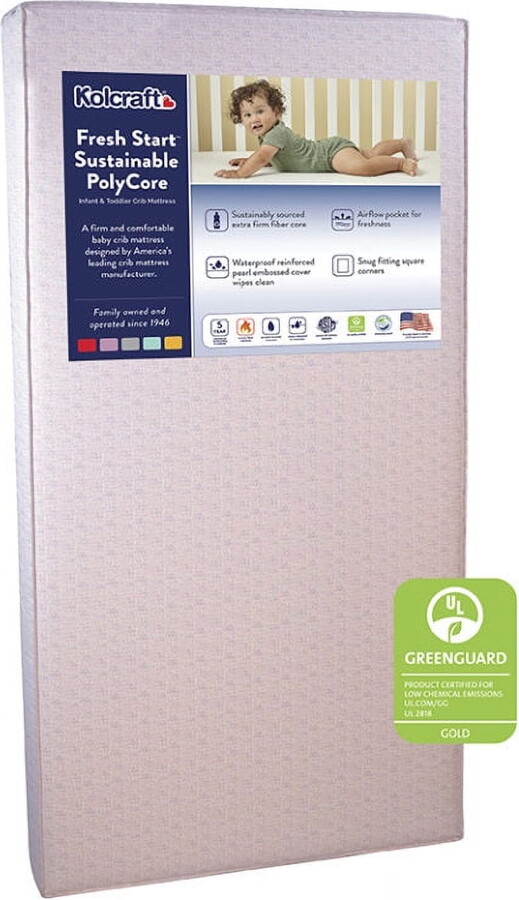 Kolcraft Fresh Start Waterproof Baby Crib Mattress
