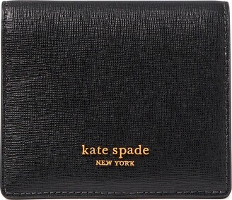 Kate Spade Women's Pink In Bloom Flower Appliqued Saffiano Leather Small Compact  Wallet