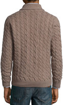 Thumbnail for your product : Neiman Marcus Cable-Knit Cashmere Pullover Sweater, Tan