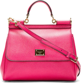 Thumbnail for your product : Dolce & Gabbana Fuchsia Leather Miss Sicily Small Shoulder Bag