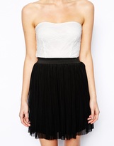 Thumbnail for your product : Love Lace Bandeau Skater Dress with Pleat Skirt