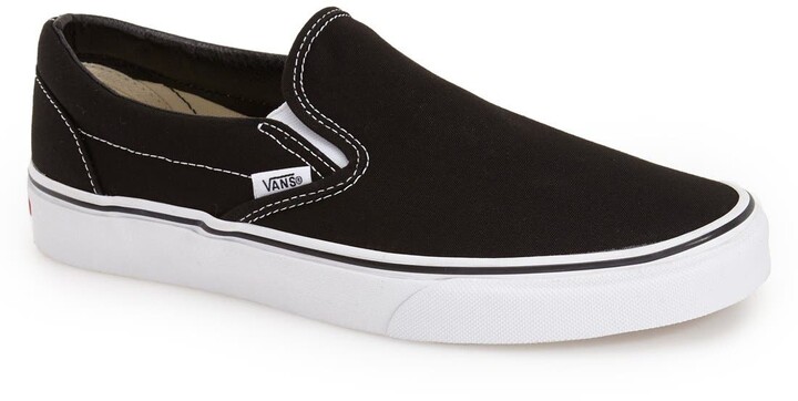 black white slip on