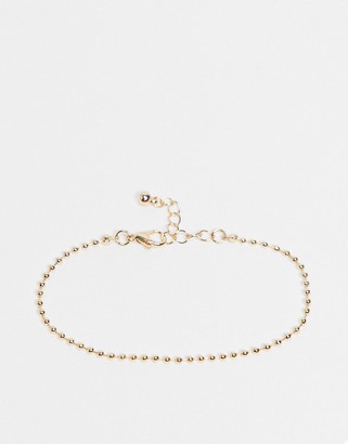 ASOS DESIGN pack of 3 bracelets with mix chain and pearl in gold tone