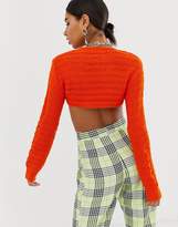 Thumbnail for your product : Reclaimed Vintage inspired knitted super crop