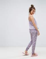 Thumbnail for your product : ASOS Fairy Print Frill Cami & Legging Pajama Set