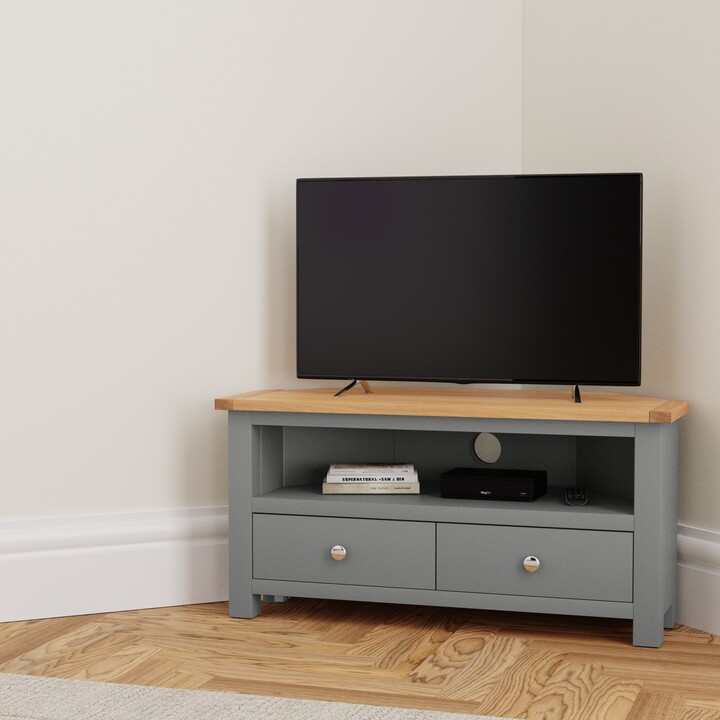 Dunelm Bromley Slate Corner TV Stand Slate (Grey) ShopStyle