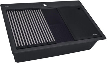 Ruvati 33-inch Granite Composite Quartz Workstation Drop-in Topmount Kitchen Sink