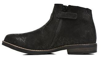 babybotte Kids's Kimono Zip-up Ankle Boots in Black